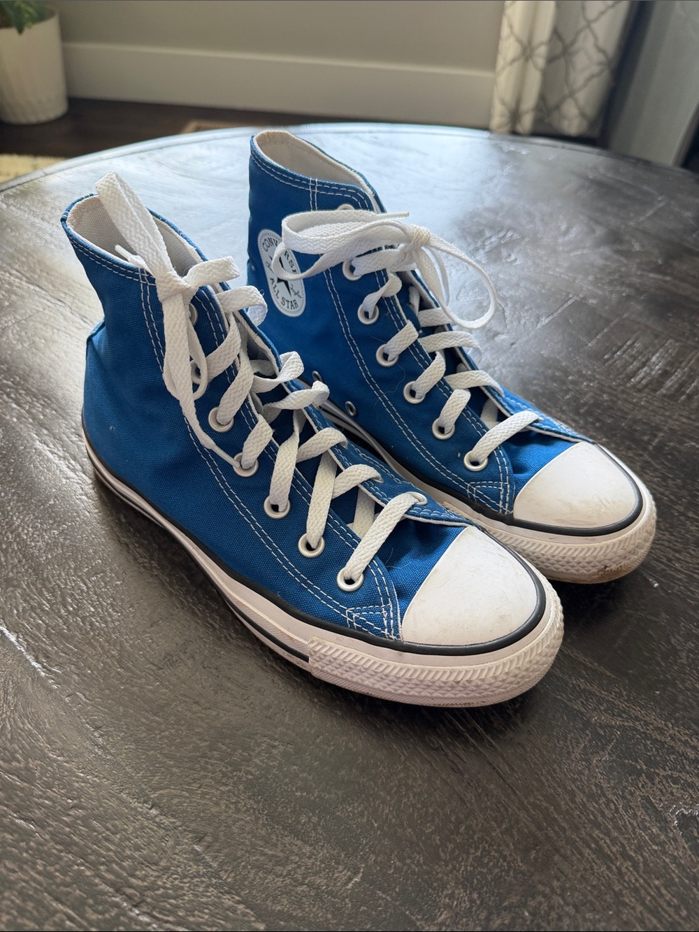 Converse High Top Canvas Sneakers - Blue & White